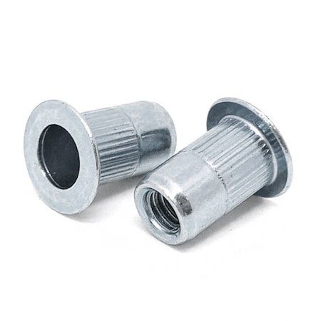 Boltsandnuts.Com 500 Pieces No 10-24 .020-.130 Aluminum Large Flange Knurled Body Rivet Nut, 500PK 10CLFKRNA-500